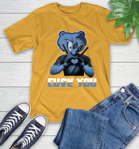 NBA Memphis Grizzlies Deadpool Love You Fuck You Basketball Sports T-Shirt 2
