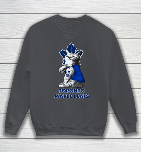 NHL My Cat Loves Toronto Maple Leafs Hockey Sweatshirt 4