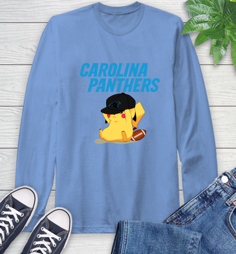 NFL Pikachu Football Sports Carolina Panthers Long Sleeve T-Shirt 11