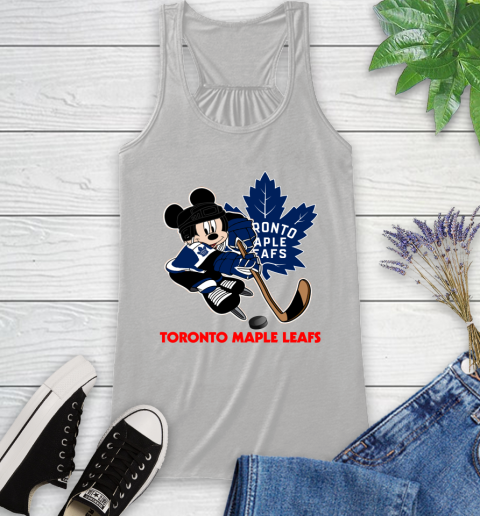 NHL Toronto Maple Leafs Mickey Mouse Disney Hockey T Shirt Racerback Tank