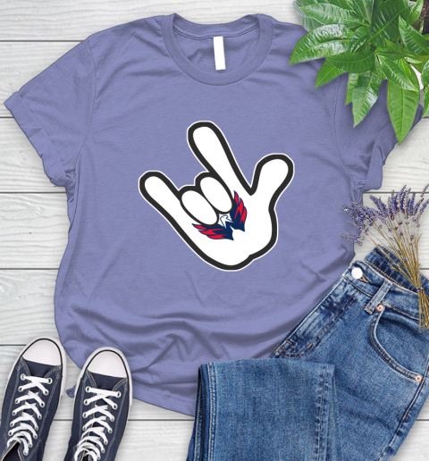 Washington Capitals NHL Hockey Mickey Rock Hand Disney Women's T-Shirt 11