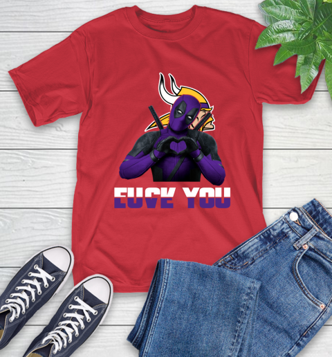 NHL Minnesota Vikings Deadpool Love You Fuck You Football Sports T-Shirt 11