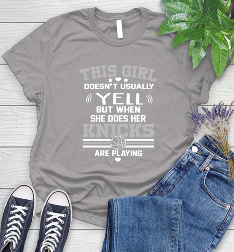 New York Knicks NBA Basketball I Yell When My Team Is Playing Women's T-Shirt 5