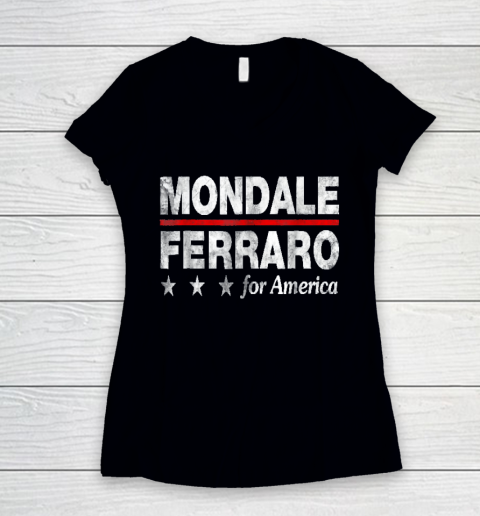 Walter Mondale Geraldine Ferraro Women's V-Neck T-Shirt