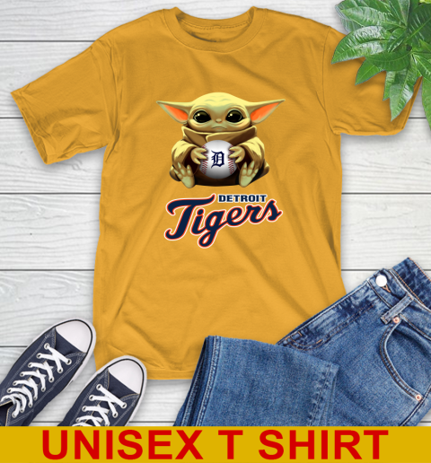 MLB Baseball Detroit Tigers Star Wars Baby Yoda Shirt 3