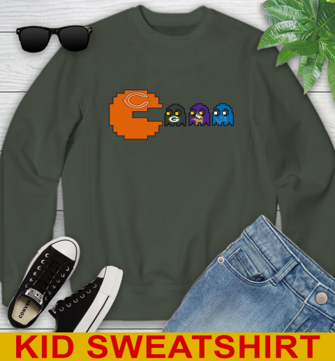 Chicago Bears NFL Football Pac Man Champion Youth Sweatshirt 9