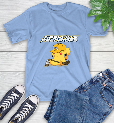 NHL Pikachu Hockey Sports Nashville Predators T-Shirt 11