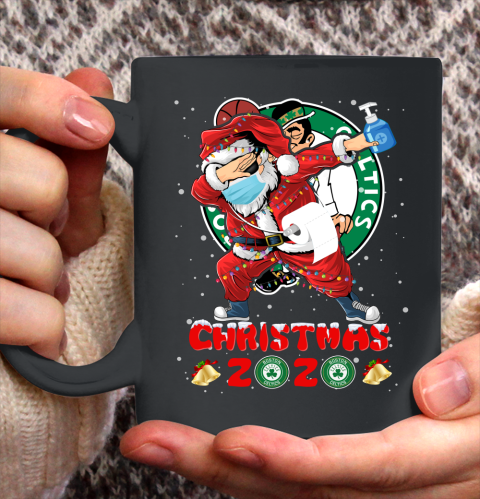 Boston Celtics Funny Santa Claus Dabbing Christmas 2020 NBA Ceramic Mug 11oz