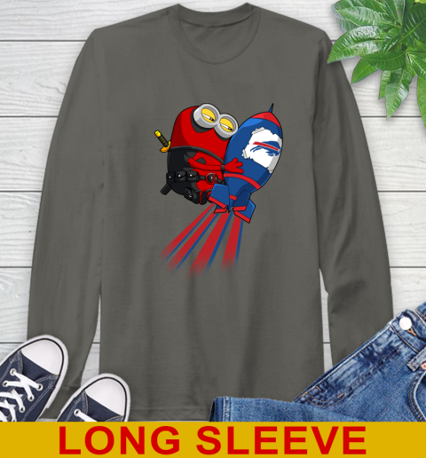 NFL Football Buffalo Bills Deadpool Minion Marvel Shirt Long Sleeve T-Shirt 10
