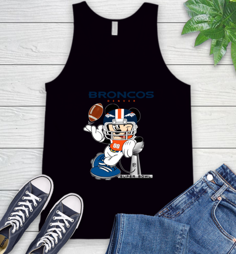 NFL Denver Broncos Mickey Mouse Disney Super Bowl Football T Shirt Tank Top 2