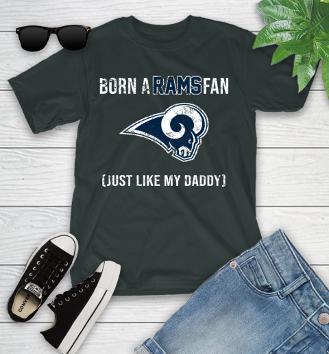 NFL Los Angeles Rams Football Loyal Fan Just Like My Daddy Shirt Youth T-Shirt 5