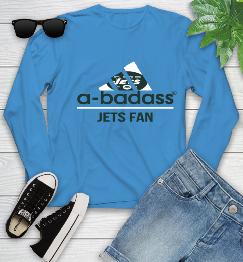 New York Jets NFL Football A Badass Adidas Adoring Fan Sports Youth Long Sleeve 8