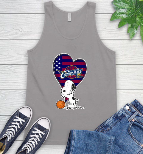Cleveland Cavaliers NBA Basketball The Peanuts Movie Adorable Snoopy Tank Top 4