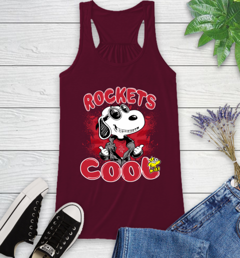 NBA Basketball Houston Rockets Cool Snoopy Shirt Racerback Tank 2