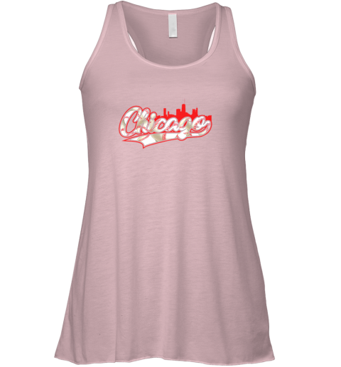 gl7y chicago vintage baseball flowy tank 32 front soft pink