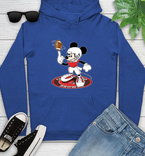 NFL Football Cleveland Browns Cheerful Mickey Disney Shirt Youth Hoodie 9