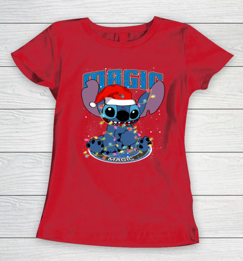Orlando Magic NBA noel stitch Basketball Christmas Women's T-Shirt 7