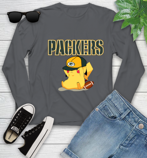 NFL Pikachu Football Sports Green Bay Packers Youth Long Sleeve 8