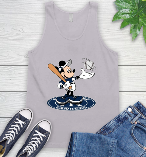 MLB Baseball New York Yankees Cheerful Mickey Disney Shirt Tank Top 4