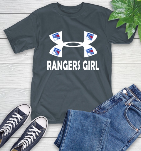 NHL New York Rangers Girl Under Armour Hockey Sports T-Shirt 10