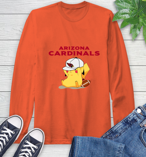 NFL Pikachu Football Sports Arizona Cardinals Long Sleeve T-Shirt 5