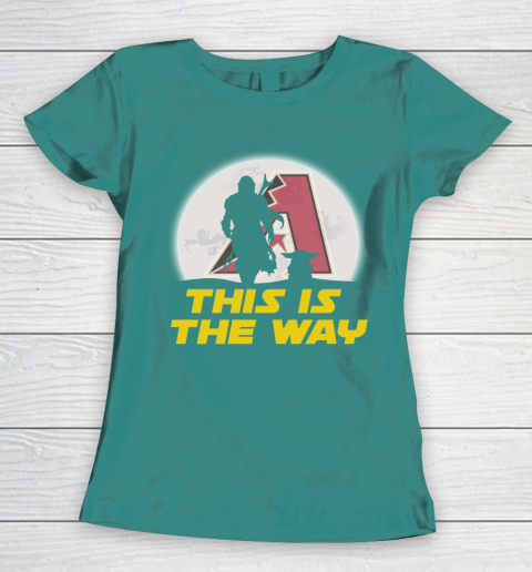 Arizona Diamondbacks MLB Baseball Star Wars Yoda And Mandalorian This Is The Way Women's T-Shirt 10