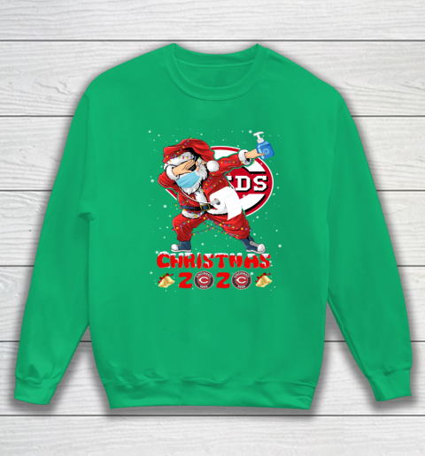 Cincinnati Reds Funny Santa Claus Dabbing Christmas 2020 MLB Sweatshirt 5