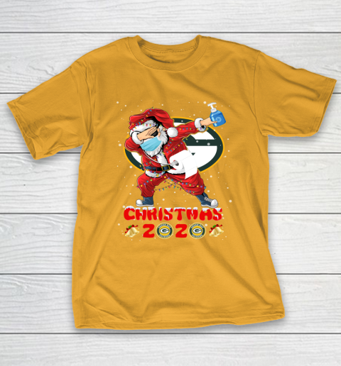 Green Bay Packers Funny Santa Claus Dabbing Christmas 2020 NFL T-Shirt 2