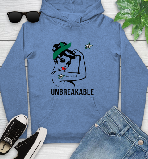 NHL Dallas Stars Girl Unbreakable Hockey Sports Youth Hoodie 8