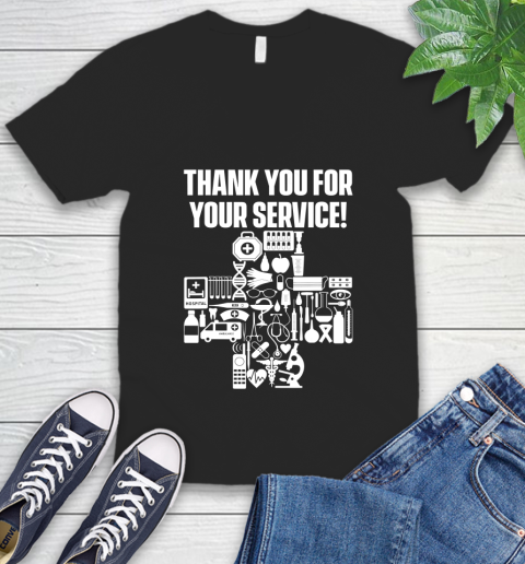 Nurse Shirt Thank You For Your Service Health Care Providers Flu Nurse T Shirt V-Neck T-Shirt