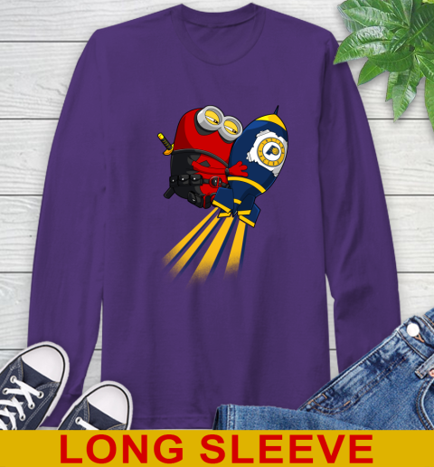 NBA Basketball Indiana Pacers Deadpool Minion Marvel Shirt Long Sleeve T-Shirt 6 NBA Basketball Indiana Pacers Deadpool Minion Marvel Shirt Long Sleeve T-Shirt - Image 6