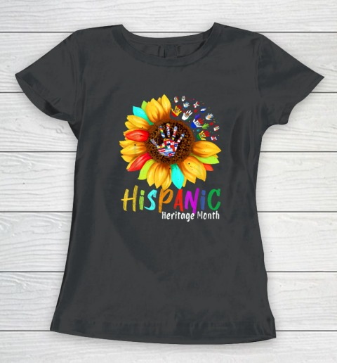 National Hispanic Heritage Month Sunflower All Countries Women's T-Shirt