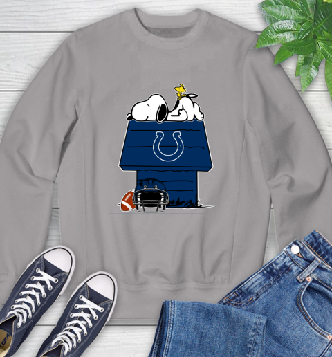Indianapolis Colts NFL Football Snoopy Woodstock The Peanuts Movie Sweatshirt 5