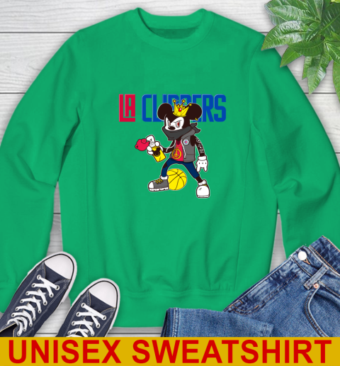 LA Clippers NBA Basketball Mickey Peace Sign Sports Sweatshirt 6