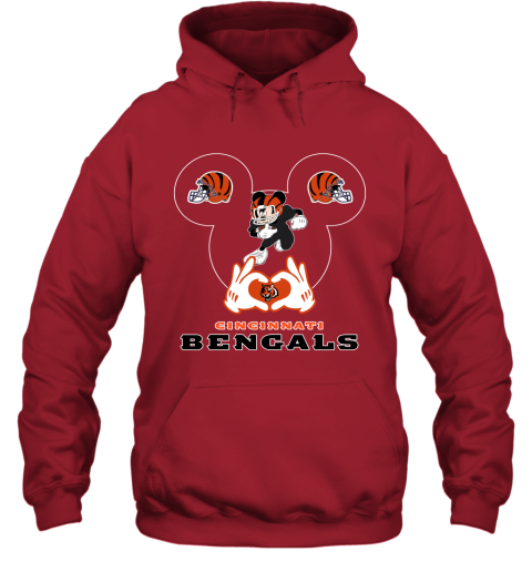 I Love The Bengals Mickey Mouse Cincinnati Bengals Unisex Jersey Tee 