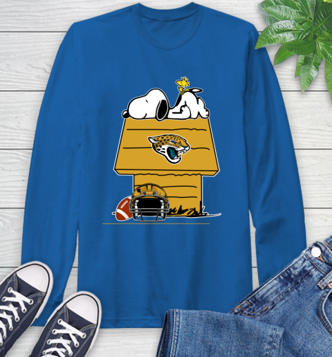 Jacksonville Jaguars NFL Football Snoopy Woodstock The Peanuts Movie Long Sleeve T-Shirt 9