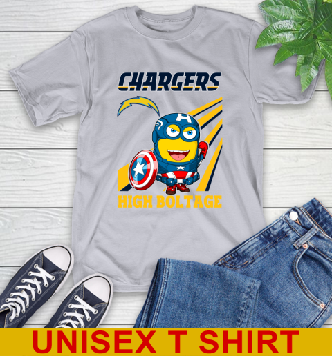 NFL Football Los Angeles Chargers Captain America Marvel Avengers Minion Shirt T-Shirt 5