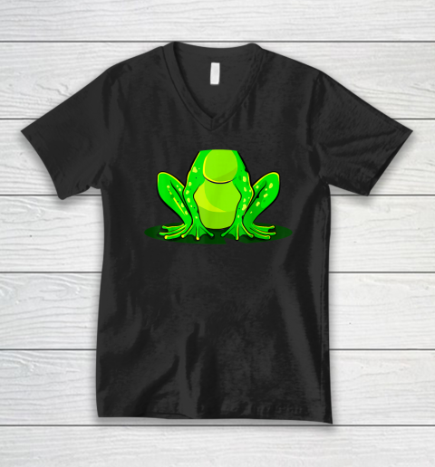 Frog Costume Halloween Green Toad V-Neck T-Shirt