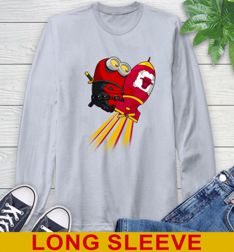 NBA Basketball Chicago Bulls Deadpool Minion Marvel Shirt Long Sleeve T-Shirt 6
