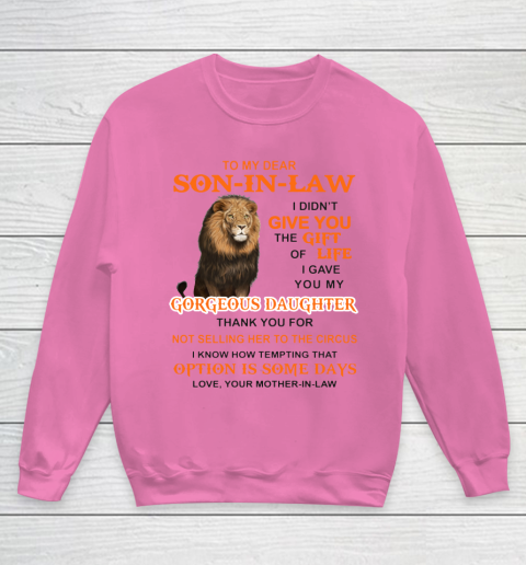 To My Dear Son In Law Youth Sweatshirt 3