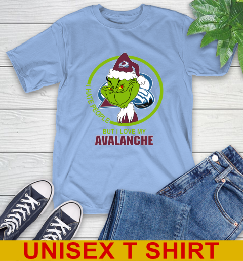 Colorado Avalanche NHL Christmas Grinch I Hate People But I Love My Favorite Hockey Team T-Shirt 11