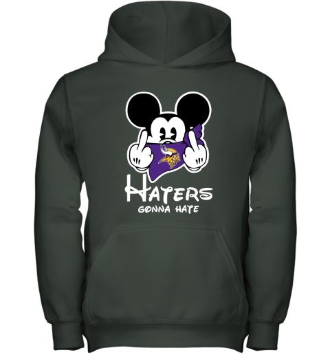 NFL Minnesota Vikings Haters Gonna Hate Mickey Mouse Disney Football T Shirt IoWrZLMAV98 youth hoodie 43 95 151514 front forest
