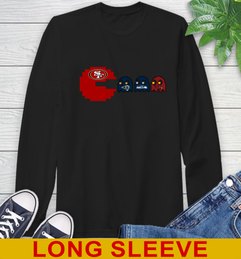 San Francisco 49ers NFL Football Pac Man Champion Long Sleeve T-Shirt 2