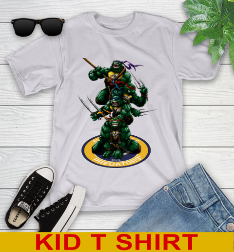 NHL Hockey Nashville Predators Teenage Mutant Ninja Turtles Shirt Youth T-Shirt 5