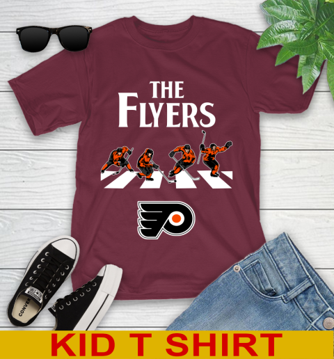 NHL Hockey Philadelphia Flyers The Beatles Rock Band Shirt Youth T-Shirt 5