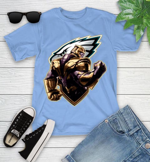 NFL Thanos Avengers Endgame Football Sports Philadelphia Eagles Youth T-Shirt 11