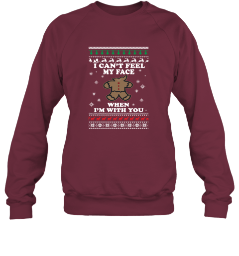 Gingerbread Christmas Sweater – I Can't Feel My Face Sweatshirt