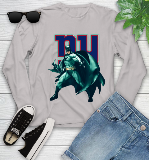 NFL Batman Football Sports New York Giants Youth Long Sleeve 12