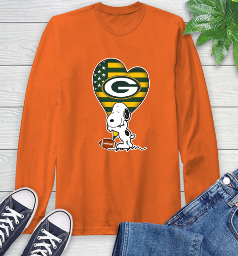 Green Bay Packers NFL Football The Peanuts Movie Adorable Snoopy Long Sleeve T-Shirt 5