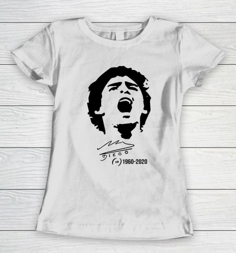 Maradona Signature 1960  2020 Rest In Peace Women's T-Shirt